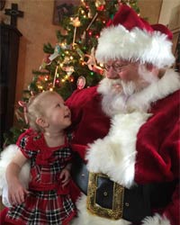 santa claus picture with baby girl