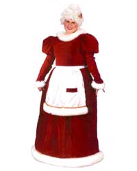 velvet mrs santa outfit