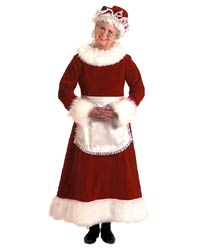 velvet mrs santa suit costume