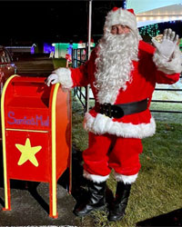 professional santa suit with santa mailbox
