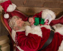 santa claus sleeping picture