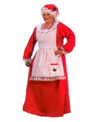 fleece mrs santa suit costume