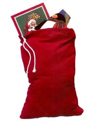 majestic burgundy santa toy bag