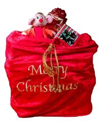 velvet santa bag