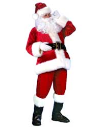 velour santa suit costume